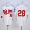 Minnesota Twins #28 Bert Blyleven MLB white Throwback baseball jerseys