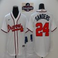 Nike Atlanta Braves #24 Deion Sanders white majestic baseball jerseys