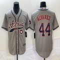 Nike Houston Astros #44 Yordan Alvarez gray majestic baseball jerseys Joint name -BD 01