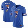 Custom Florida Gators #7 Duke Dawson blue fashion college football jersey