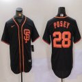 Nike San Francisco Giants 28 Buster Posey black majestic baseball jerse