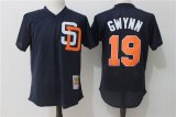 San Diego Padres #19 Tony Gwynn blue throwback MLB jersey