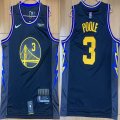 Nike Golden State Warriors #3 Poole blue nba basketball jerseys city version -HL