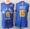 Nike Denver Nuggets #15 Nikola Jokic blue nba Jerseys-S8