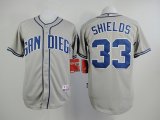 San Diego Padres #33 James Shields gray mlb Jerseys