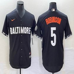 Nike Baltimore Orioles #5 Brooks Robinson black MLB Jerseys city version