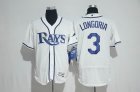 Tampa Bay Rays 3# Evan Longoria white Flexbase Authentic Collection Jersey