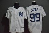 Nike New York Yankees #99 Aaron Judge White majestic baseball Jersey 01