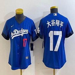 Youth Los Angeles Dodgers #17 Shohei Ohtani Nike blue baseball Jersey -BD 04