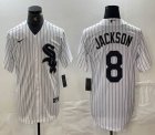 Nike Chicago White Sox #8 Bo Jackson white mlb baseball jersey-BD