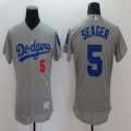 2016 Los Angeles Dodgers #5 Corey Seager gray Flexbase Authentic Collection Jersey