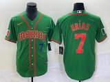 2023 World Cup Mexico #7 Julio Urias green red majestic baseball jerseys 133