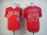 Anaheim Angels #27 Mike Trout Red MLB Jerseys