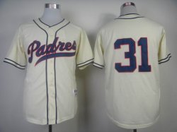 San Diego Padres 31# Winfield beige MLB jersey