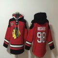 Chicago Blackhawks #98 Connor Bedard red black NHL Hooded Sweatshirt