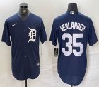 Nike Detroit Tigers #35 Justin Verlander dark blue Majestic baseball jerseys