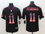 Nike Cardinals #11 Larry Fitzgerald black Color Rush Limited USA flag Jerseys