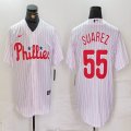 Nike Philadelphia Phillies #55 Ranger Suarez white majestic baseball jerseys