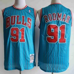 Chicago Bulls #91 Dennis Rodman green Throwback nba jersey-XD