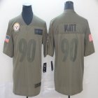 Pittsburgh Steelers #90 T.J. Watt Nike Camo 2019 Salute to Service Limited Jersey