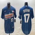 Los Angeles Dodgers #17 Shohei Ohtani Nike blue throwback baseball Jersey -BD 04