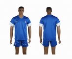 2014 Greece world cup team blue soccer jerseys away