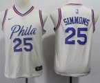 Youth Nike Philadelphia 76ers #25 Ben Simmons beige basketball Jersey-S8