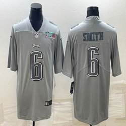 2023 super bowl Nike Philadelphia Eagles #6 DeVonta Smith gray Color Rush Limited Jersey-BD