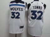 Nike Minnesota Timberwolves #32 Karl-Anthony Towns white basketball jersey-LT