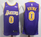 Nike Los Angeles Lakers #0 Kyle Kuzma purple nba basketball Jerseys(1)