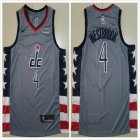 Washington Wizards #4 Russell Westbrook Gray nba basketball Jerseys -TY