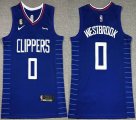 Nike Los Angeles Clippers #0 Russell Westbrook blue nba jerseys -XD