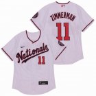 Nike Washington Nationals #11 Zimmerman White Flexbase Authentic Collection Jersey