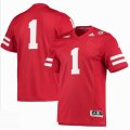 Custom Adidas #1 Nebraska Huskers Team Red Premier Football Jersey