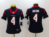 Women Nike Men Houston Texans 4 Watson Navy Blue Color Rush Limited Jersey