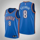 Custom Nike oklahoma City Thunder #8 Danilo Gallinari blue basketball jerseys