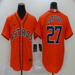 Nike Houston Astros Jose Altuve 27# orange majestic baseball jerseys