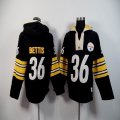 Pittsburgh Steelers Jerome Bettis #36 black nfl Hooded Sweatshirt