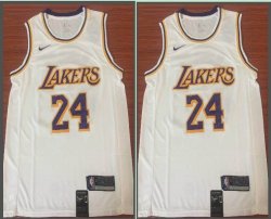 Nike Los Angeles Lakers #24 Kobe Bryant white basketball jersey-LT