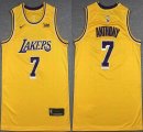 Nike NBA Los Angeles Lakers #7 Carmelo Anthony Yellow nba basketball Jersey-XD