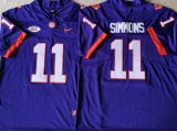 Clemson Tigers #11 Isaiah Simmons Purple NCAA Colloge Football Jersey-PNS