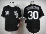 Chicago White Sox#30 David Robertson black mlb baseball jersey