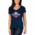 Majestic Women 2018 MLB All-Star Game Official Logo V-Neck T-Shirt â€“ Navy