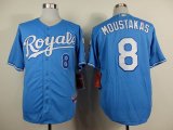 Kansas City Royals #8 Mike Moustakas skyblue MLB Jerseys