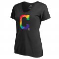 Women's Cleveland Indians Fanatics Branded Pride Black T-Shirt