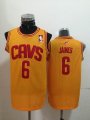 Washington Wizards #6 Lebron James yellow NBA basketball Jersey