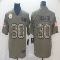 Pittsburgh Steelers #30 James Conner gold green Nike Camo 2019 Salute to Service Limited Jersey-BD