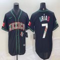 2023 World Cup Mexico #7 Julio Urias black majestic baseball jerseys 44