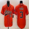 Nike Houston Astros #3 Jeremy Pena orange majestic baseball jerseys Joint name -BD 02