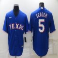 Nike Texas Rangers #5 Seager blue majestic baseball jerseys